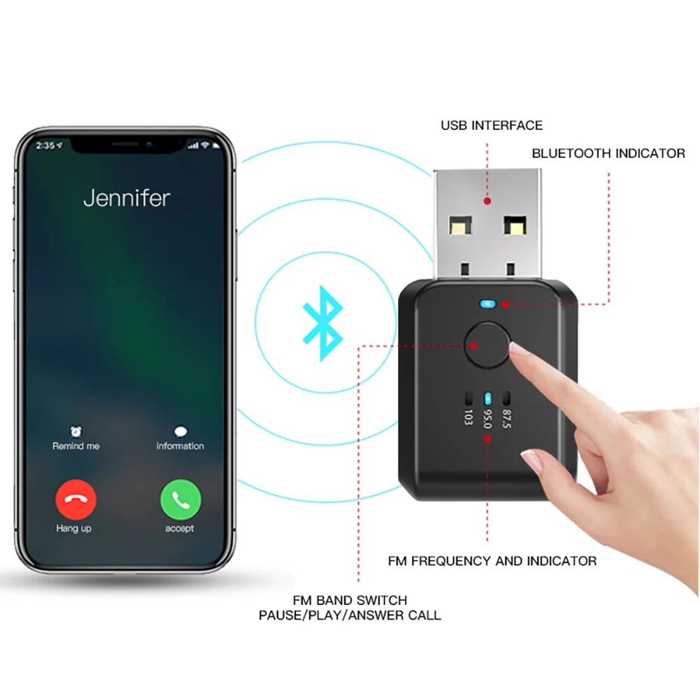 

Bluetooth 5,0 автомобильный комплект беспроводной музыкальный Aux Usb аудио приемник адаптер Авто Bluetooth стерео для автомобильного радио USB стерео ад...