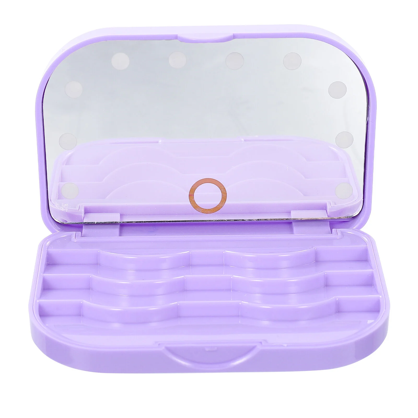 

Led Mirror Mirror Plastic Organizer Container Button Storage Case Holder Travel Gift Card