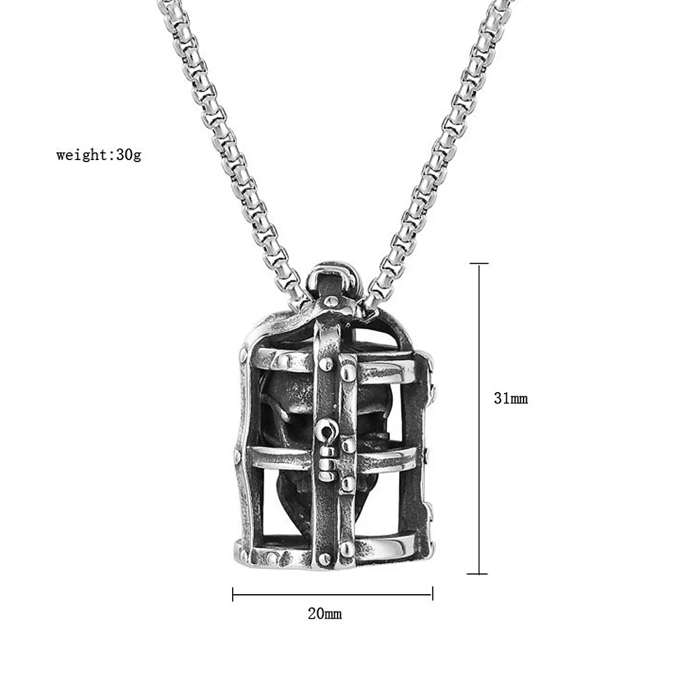 Готическая клетка из нержавеющей стали раньше панк хип-хоп золотой Байкерский