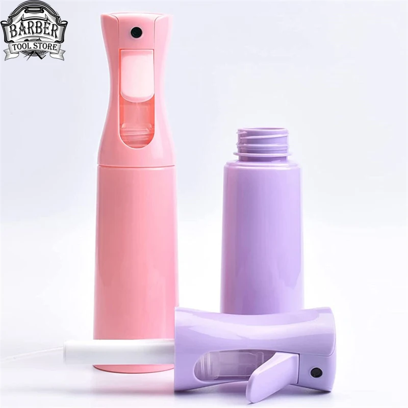 

300ML Continuous Fine Misting Mister Bottle Plastic High Pressure Hairdressing Sprayer Watering Can Salon Styling Beauty Tools