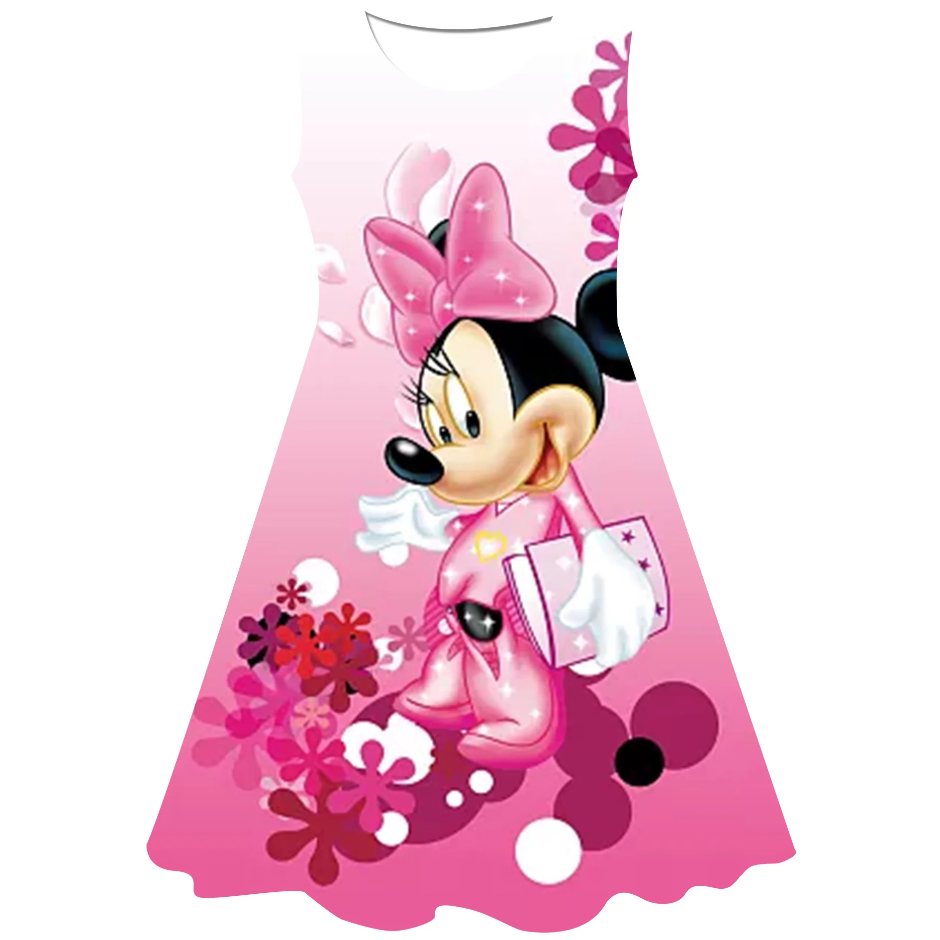 

Disney Series Girls Dress Clothes Minnie Mouse Easter Dress Vestidos Party Birthday Evening Little Girls Costume Skirt Clothing