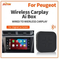 jiuyin wireless carplay ai box adapter for peugeot 208 2008 301 308 3008 408 4008 508 5008 expert partner tepee traveller rifter