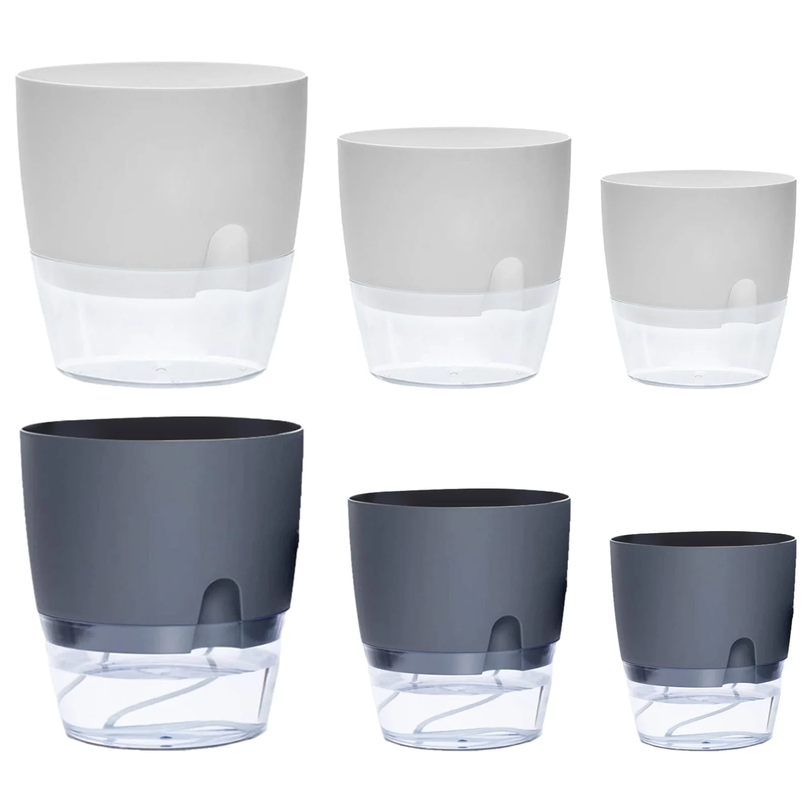 

Цветочный горшок с резервуаром для воды, двухуровневый горшок для самополива комнатных растений, цветочный горшок, Декор для дома и офиса, с...