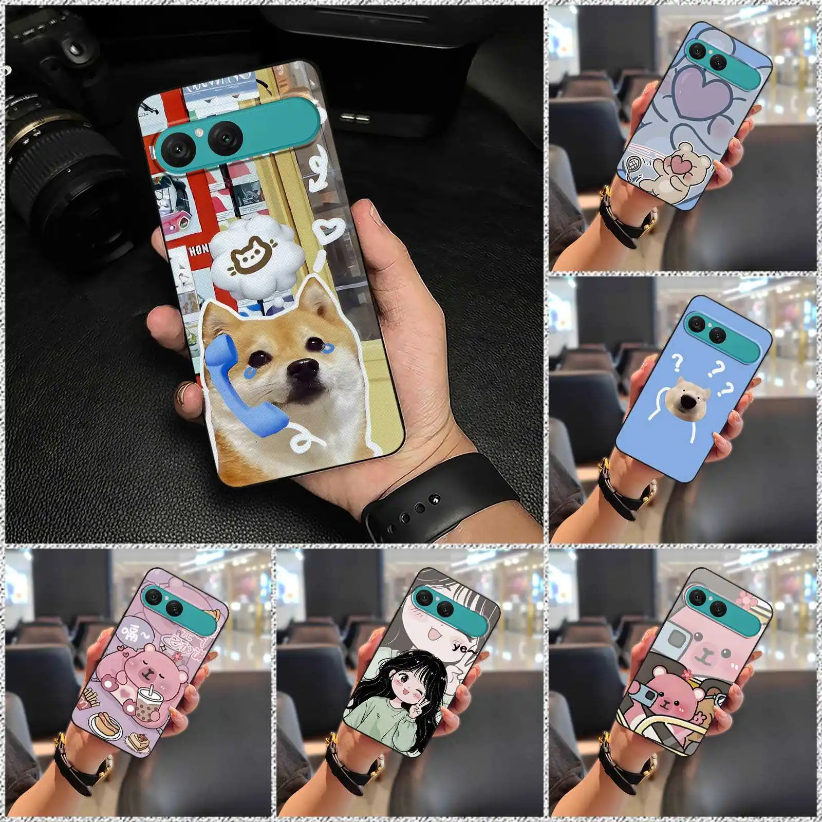 Фото Симпатичный чехол для телефона Sony Xperia10 vii из ТПУ, противоударный, защитный, грязеотталкивающий, прочный, модный дизайн, для пары №3