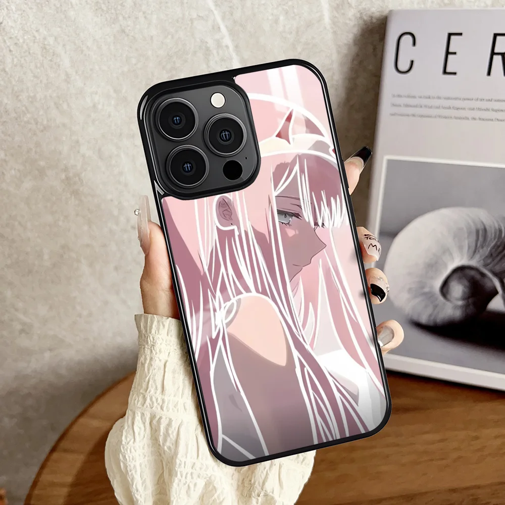 Чехол Z-Zero Two D-Darling in the Franxx для iPhone 16 15 14 13 12 11 Pro Xs Max Mini Plus противоскользящий
