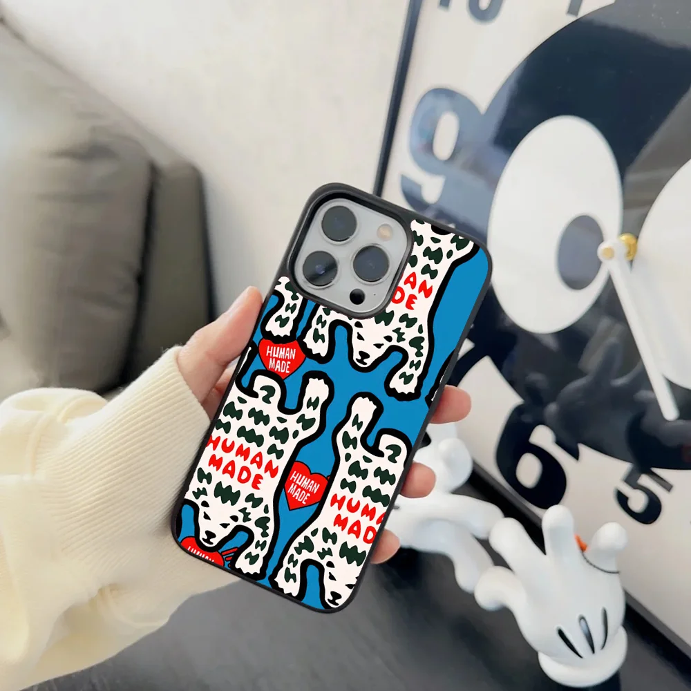 H-Human M-Made чехол для телефона Nigo IPhone 11 12 13 14 15 16 Plus Pro Max зеркальный акриловый из