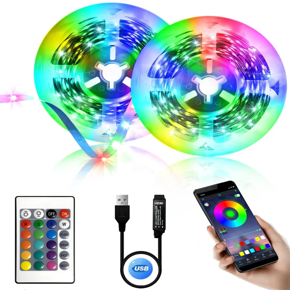 

USB-лента Светодиодная гибкая с поддержкой Bluetooth 5050, 5 В