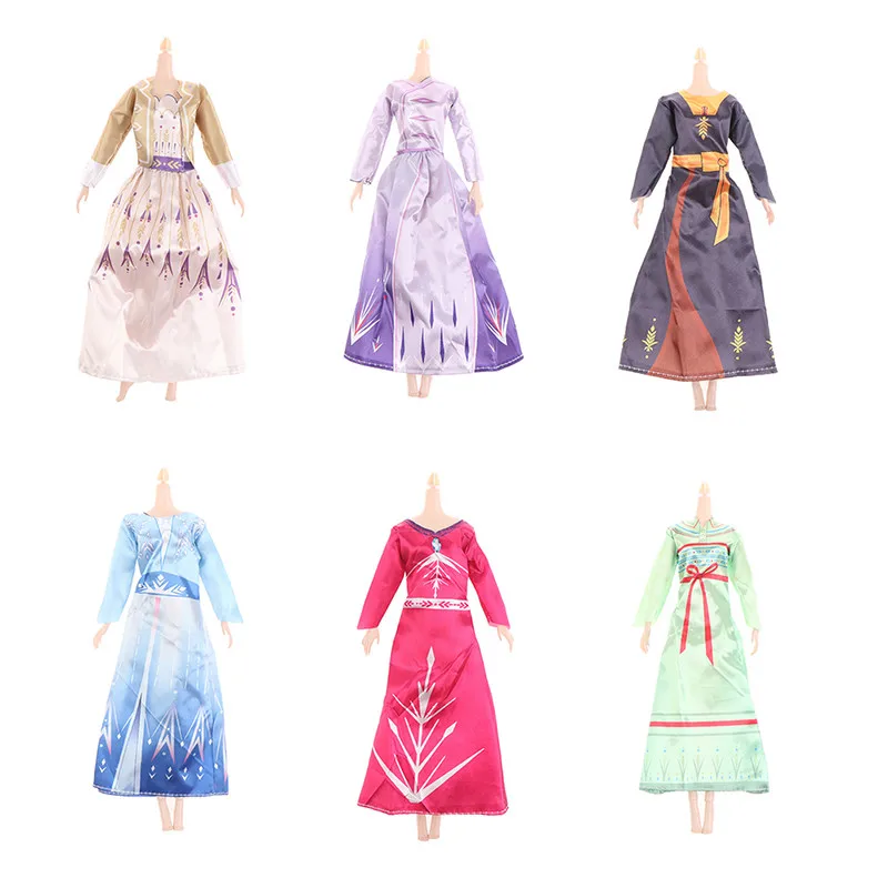 

Fairy Tale Classic Princess Dolls Dresses Party Gown Clothes For 30 Cm Doll Kids Dollhouse Accessories Girls Toys Parts