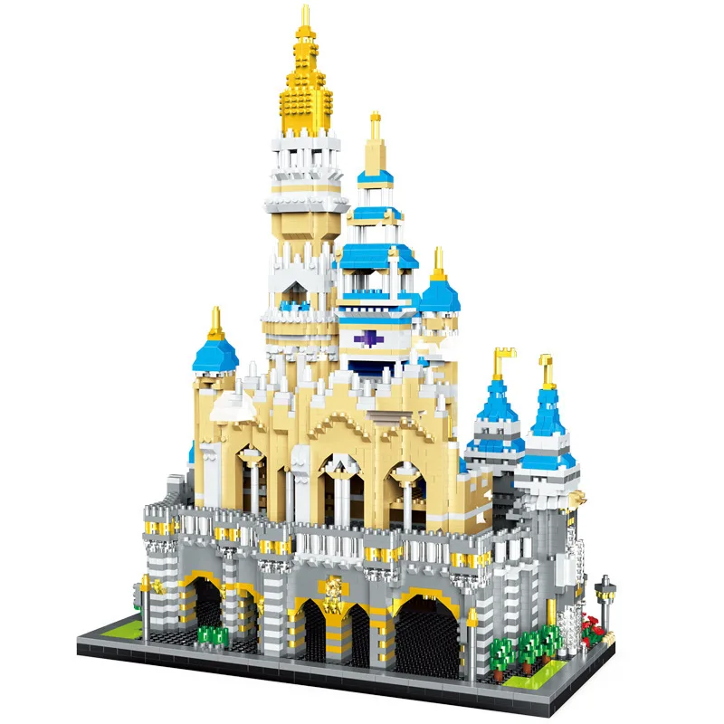 

Lezi 8028 World Architecture Amusement Park Big Dream Castle 3D DIY Mini Diamond Blocks Bricks Building Toy for Children Gifts
