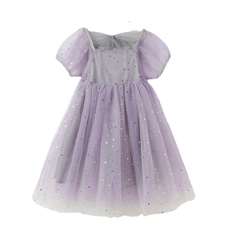 

Big Bow Teen Kids Girls Retro Dress 2022 Summer Kids Puffy Sleeve Gauzy Princess Dress Super Fairy Children Clothing Mesh A122