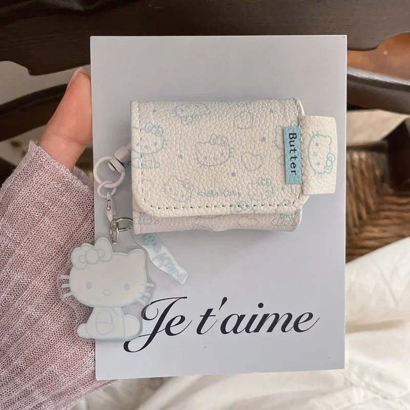 Кожаная сумка Sanrio Kawaii Hello Kitty с героями мультфильмов чехол для наушников AirPods 1 2 3 Pro