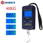 Цифровые Мини-весы 40 кг x 10 г для рыбалки, багажа, путешествий, портативные электронные весы