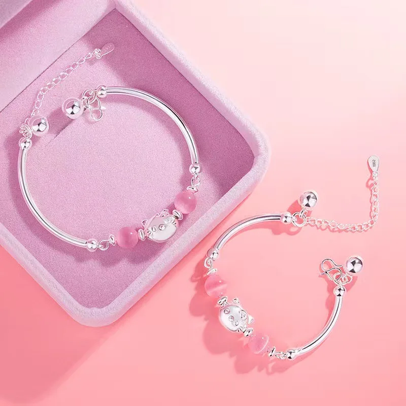 

Anime Sanrio Bracelet Hello Kittys Kawaii Cartoon Cute Beauty Adjustable Student Jewellery Decoration Toy Girls Birthday Gifts