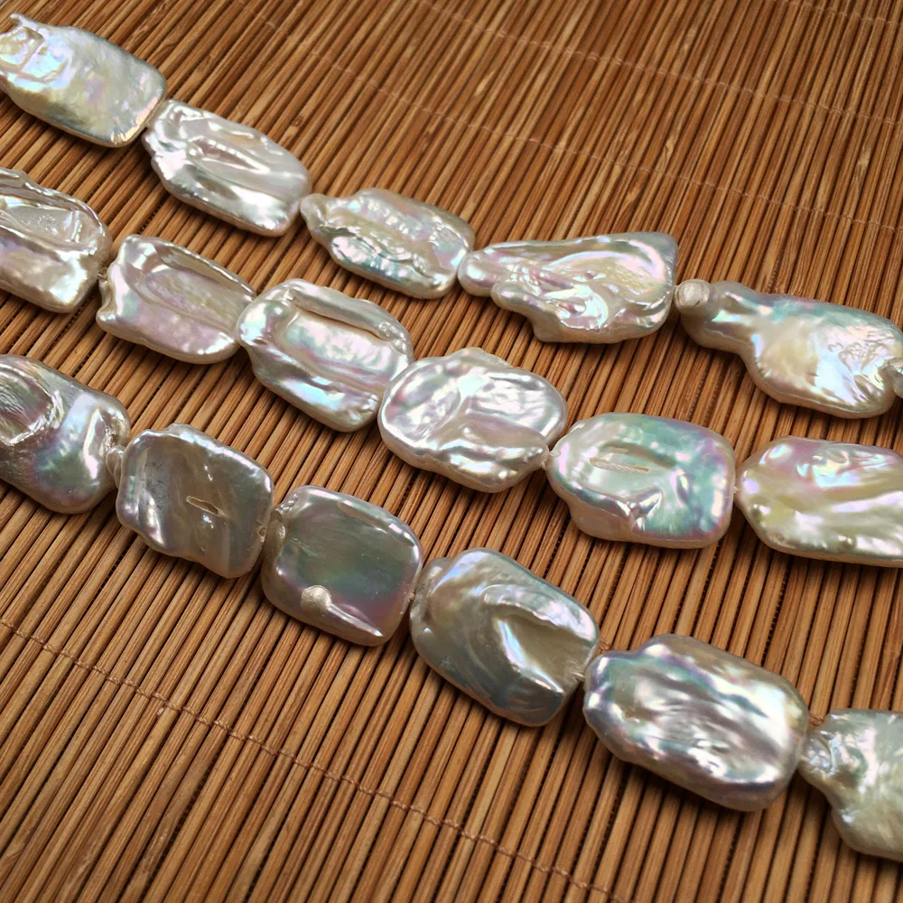 Natural Freshwater Pearl Beads Square shape Isolated Loose Beaded for Jewelry Making DIY Fashion Bracelet Necklace Accessories