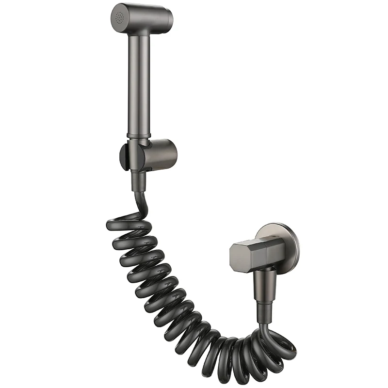 

Bathroom toilet bidet faucet set. Gun Grey Wall Mounted Bidet Sprayer Shower Brass