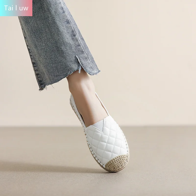 

Женские туфли, повседневные туфли, новинка 2022, рыбацкие Туфли с круглым носком и плоской подошвой, мягкие туфли, Белая обувь, кроссовки