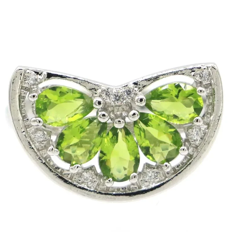 Buy 3 Get 1 Free 3.5g Customized 925 SOLID STERLING SILVER Rings Peridot Citrine Topaz Tourmaline Tanzanite Violet