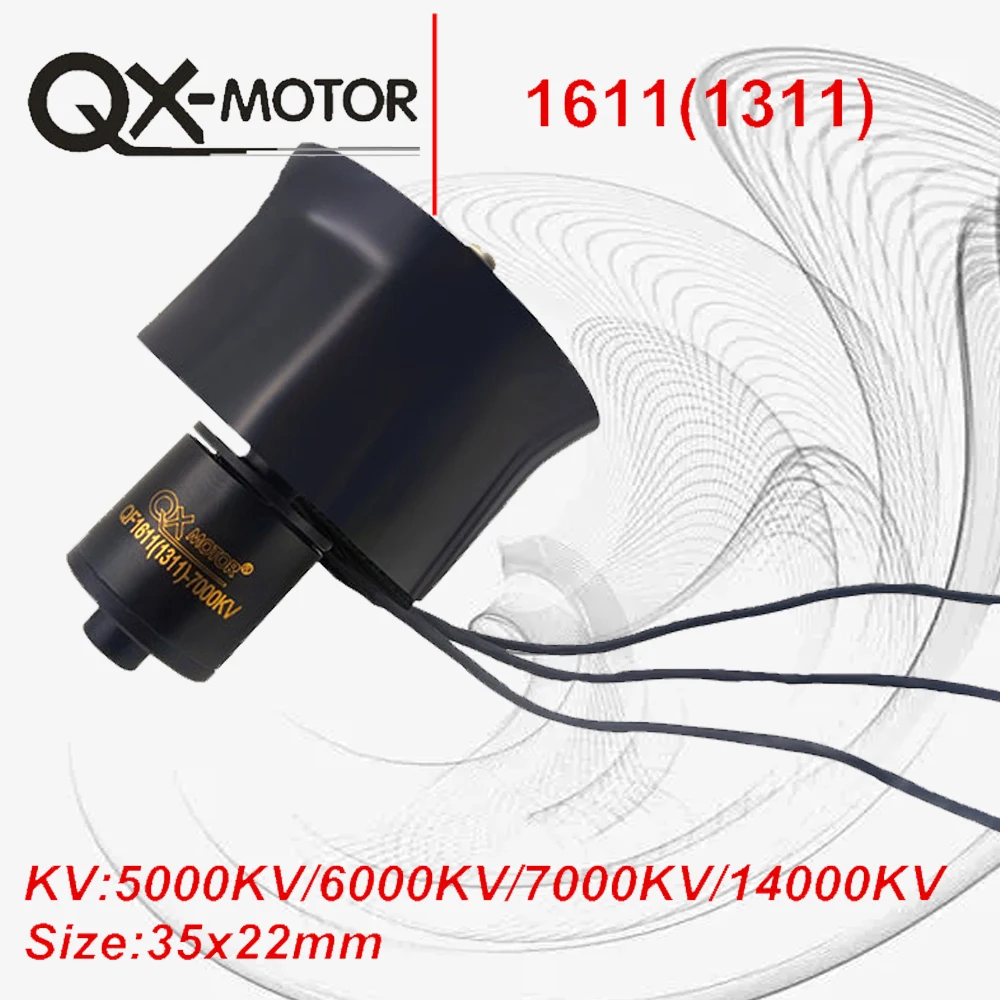 

QX-Motor 30mm EDF 6 Blades Ducted Fan Unit QF1611 Brushless Motor With 3s 4s esc For DIY RC Airplanes Model Parts