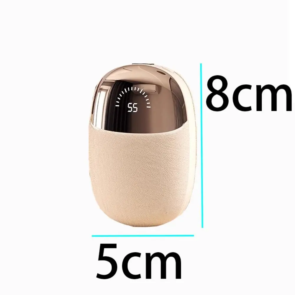 USB-C перезаряжаемая карманная плюшевая грелка для рук с цифровым экраном