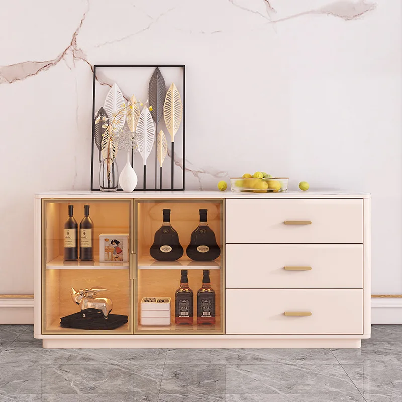 

Luxury slate sideboard restaurant multifunctional simple porch locker Italian living room wine cabinet