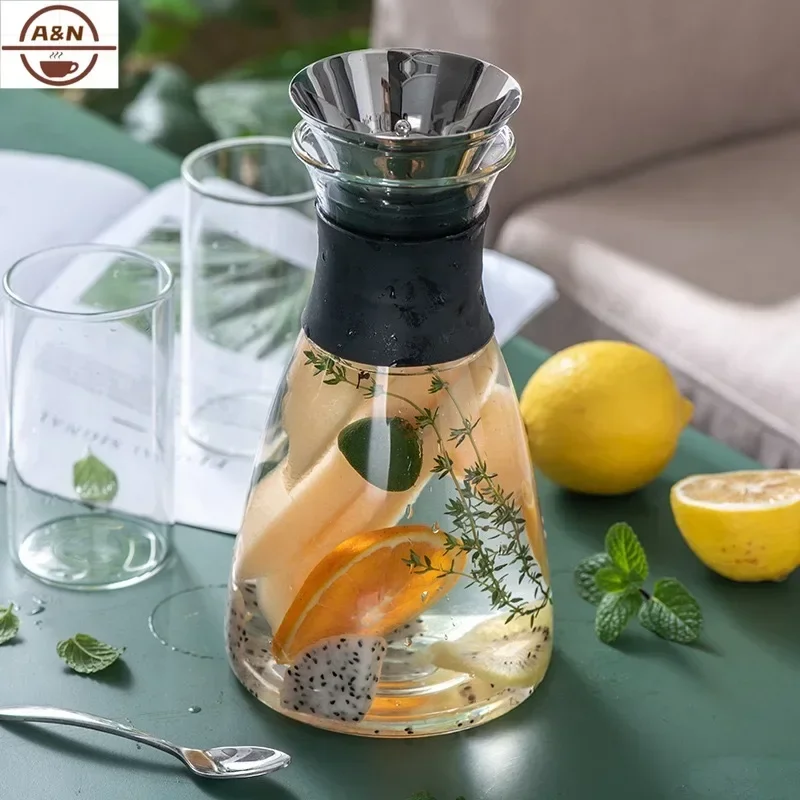 Стеклянный графин 1/1 5 л кувшин для воды с крышкой диспенсеры напитков вечеринок
