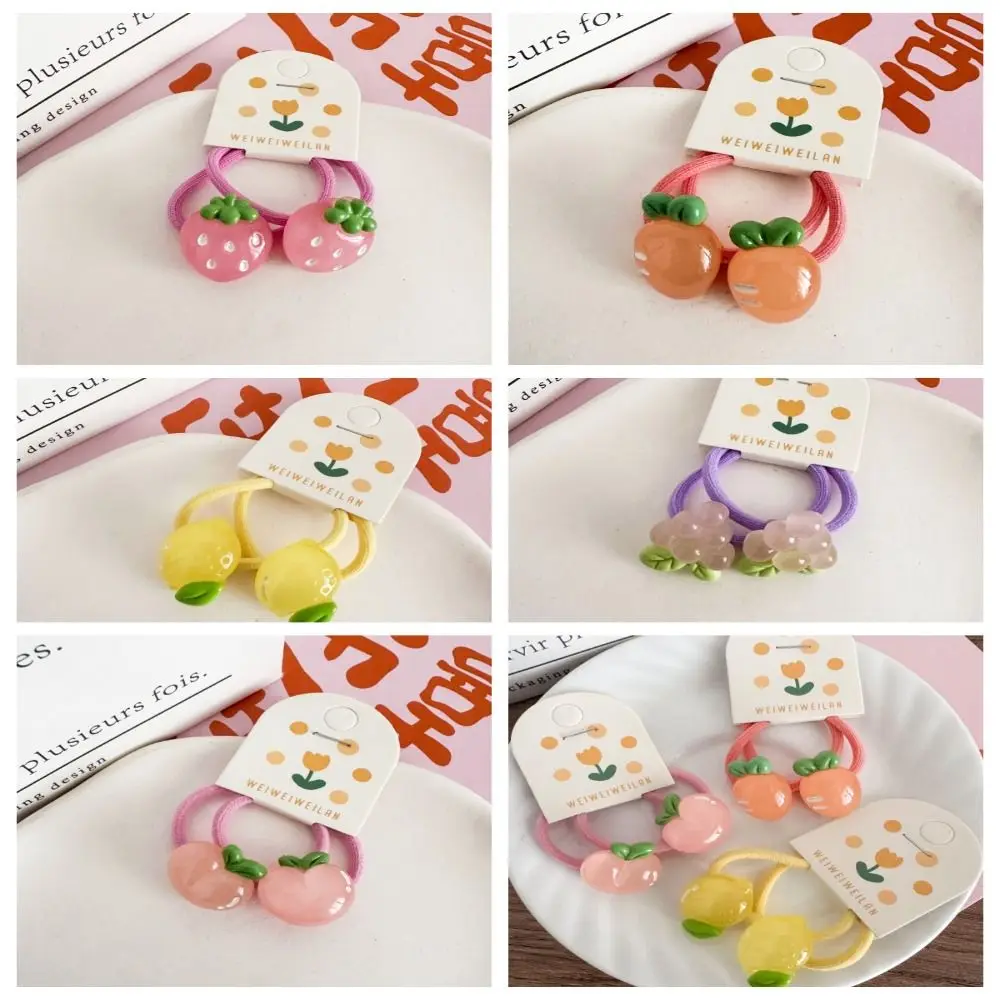 Заколка для волос в корейском стиле детские резинки клубничный карамельный цвет