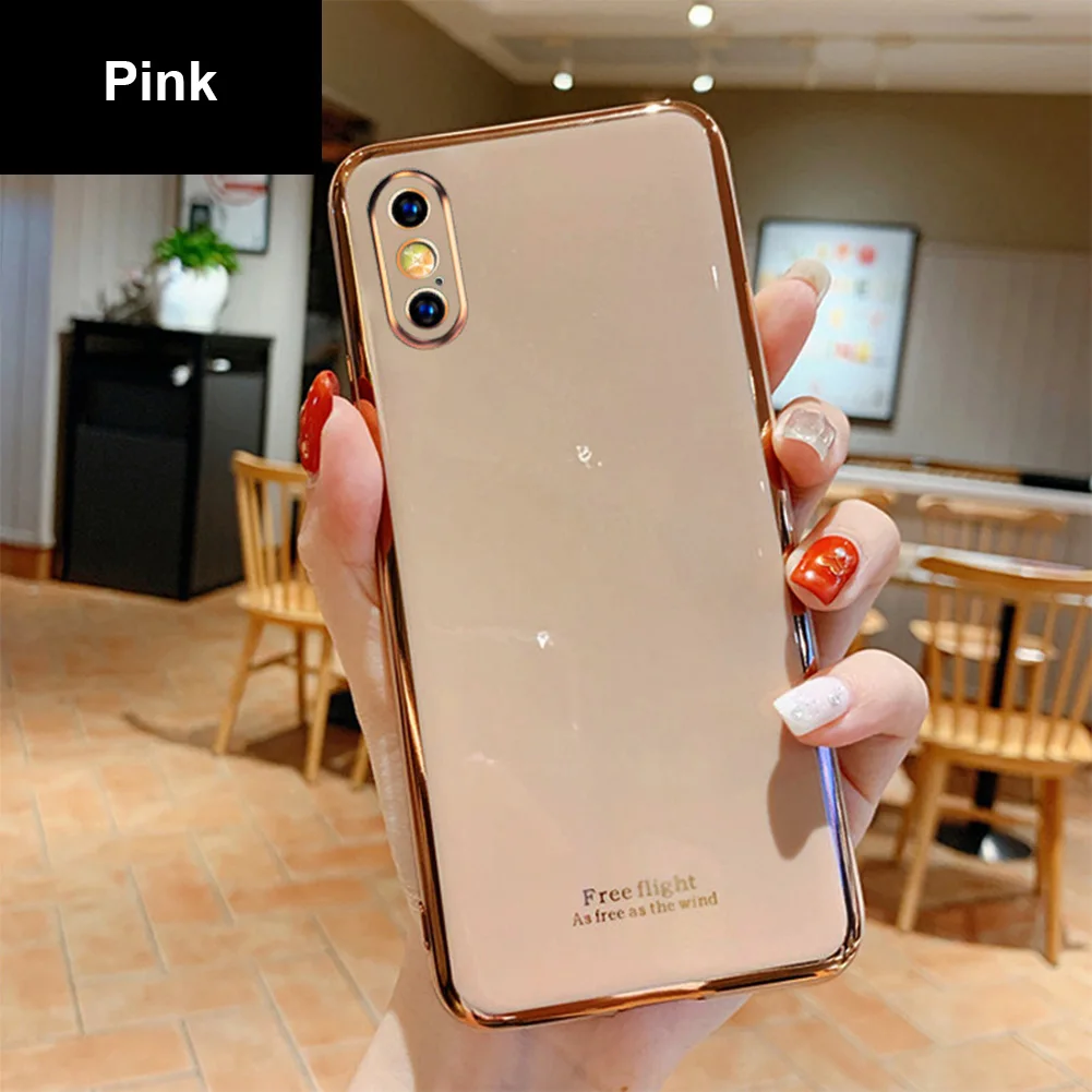 

Luxury fashion plating girls cute soft silicone phone case Cover for Apple iPhone 11 12 Pro Max Mini XR X XS 7 8 6S Plus SE