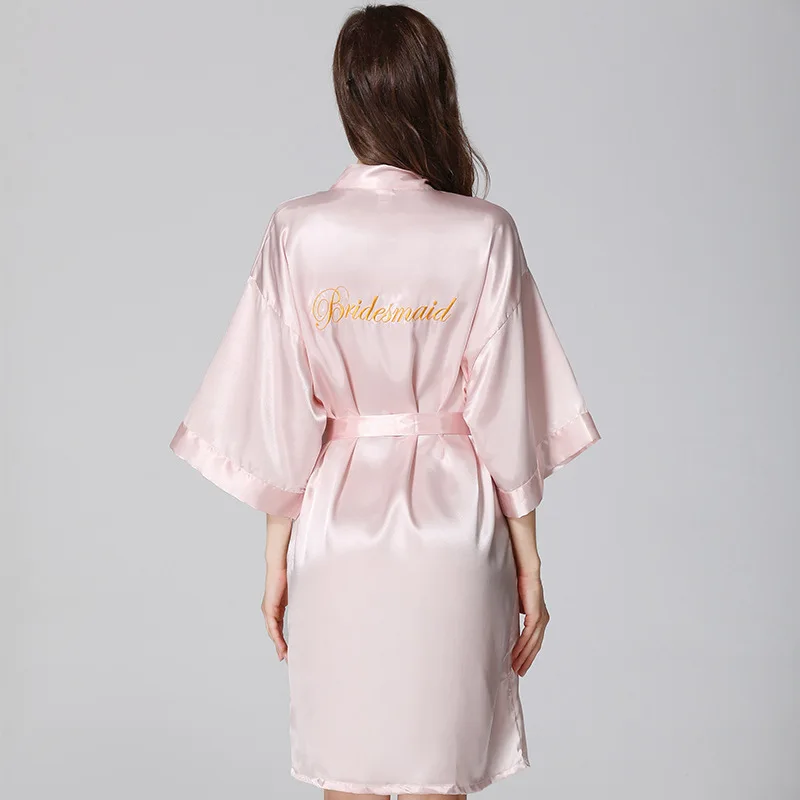 Pajamas Women's Spring Summer Pajamas Bridal Dressing Robe Ice Silk Best Friends Party Loose Large Size Thin Wedding Bathrobe