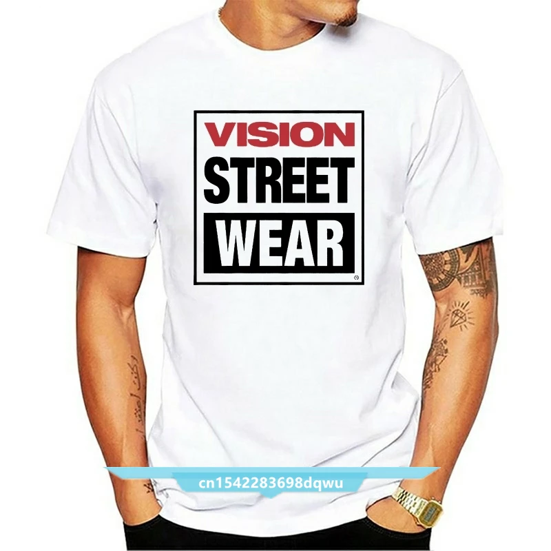 Vintage Skate T-Shirt Vision Street Wear 80s skateboarding Tee Shirts retro sk8 2020 fashion t shirt  Cheap wholesale tees
