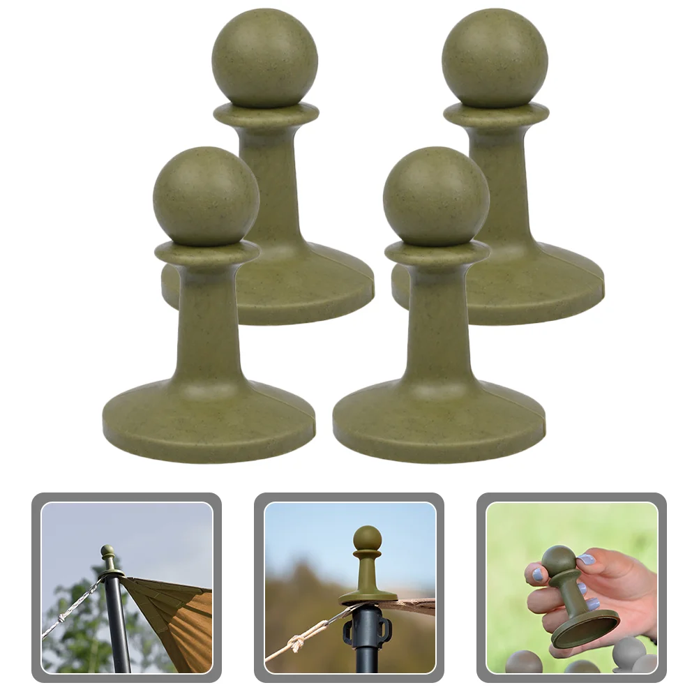 

4 Pcs Outdoor Tents Safety Cap Anti-thunder Hat Protection Tpr Anti-static Insulation Canopy Camping Supplies