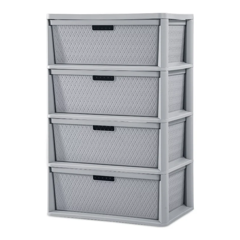 

4 Layers Plastic Wide Organizers Storage Drawer Sterilite Storage Box Tray Storage Space for Bedroom Office Organization