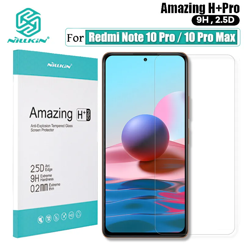 

Ультратонкое закаленное стекло Nillkin для Xiaomi Redmi Note 10 Pro / Redmi Note 10 Pro Max, защитные пленки для экрана H + Pro 0,22 мм, защитная пленка