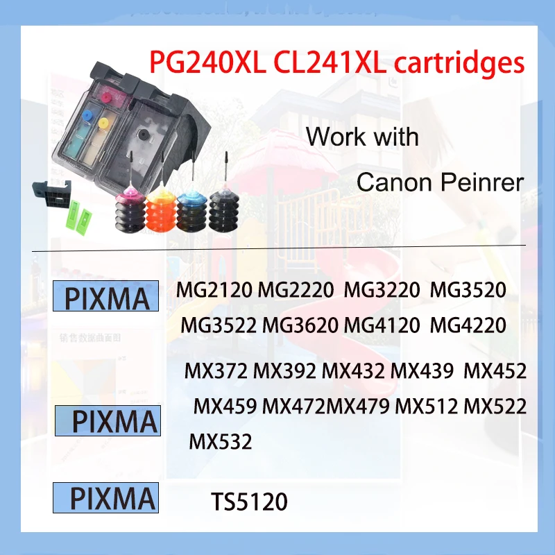 Совместимый картридж PG240 CL241 для Canon PIXMA MX452 MX459 MX479 MG2120 MG2220 MG3520 MG3522 MG3620 MG4120 MG4220 TS5120