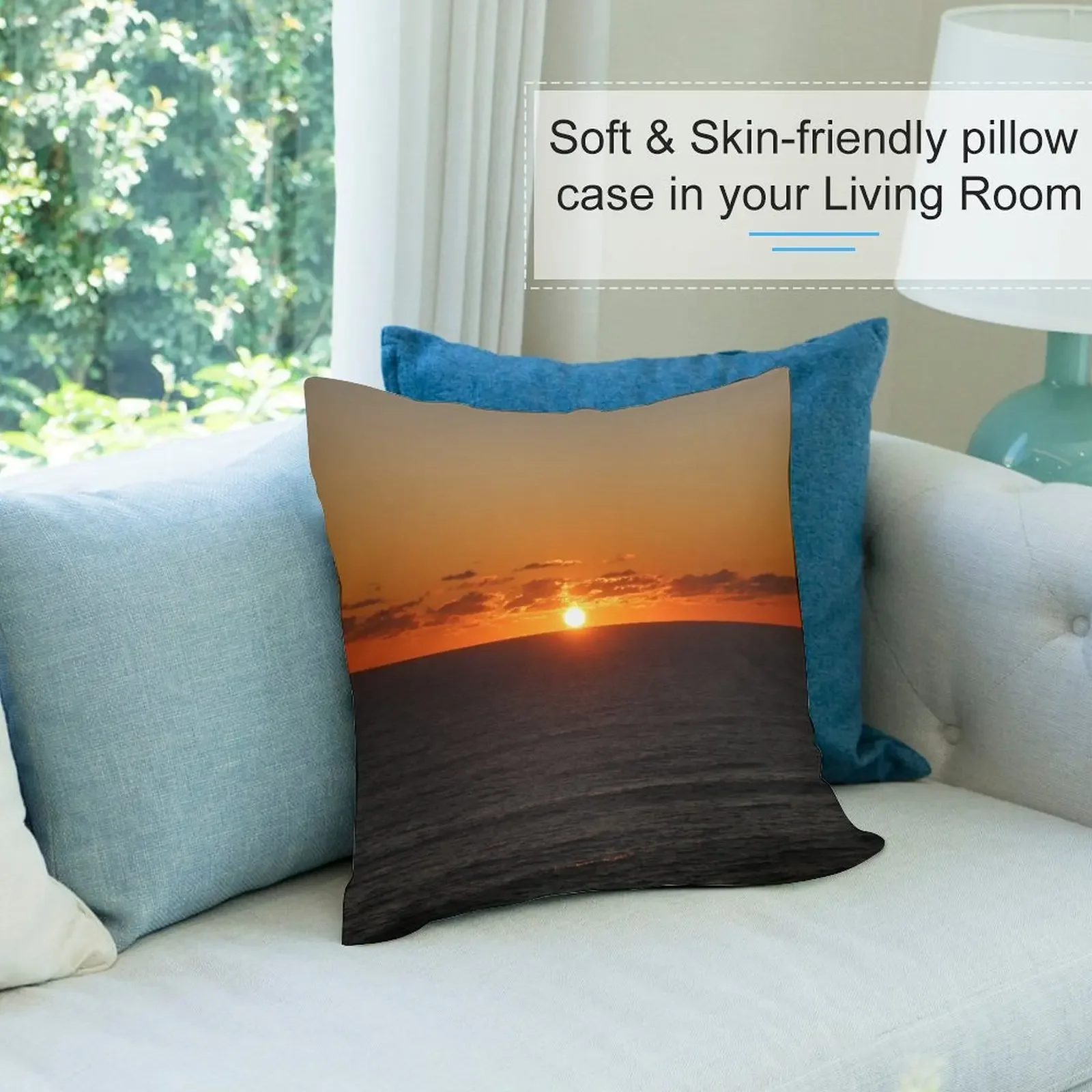 Закат в Бейли Пляж Североленд Новая Зеландия Декоративная подушка Декоративные