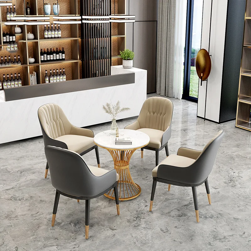 

Garden Accent Dining Chairs Kitchen Decorative Room Nail Fashionable Dining Chairs Single Modern Lounge Muebles Furniture