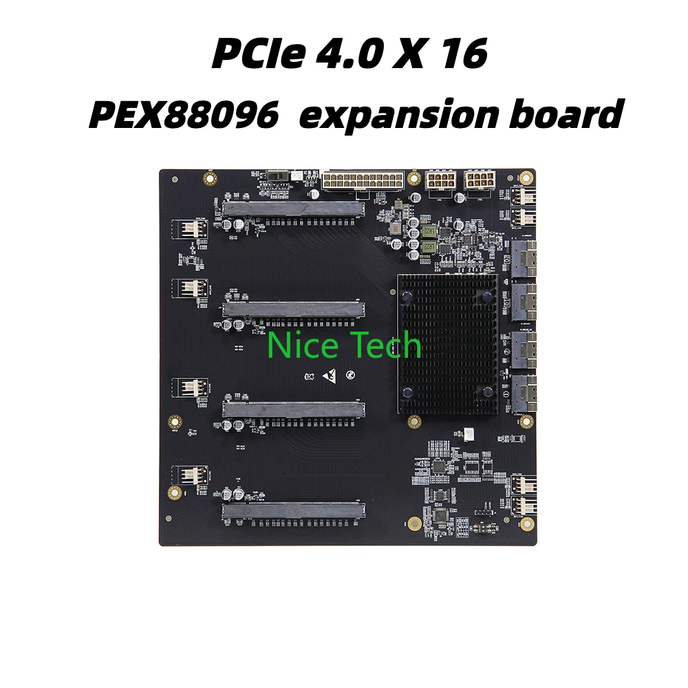 Фото PLX88096 PEX88096 Расширение PCIe4.0, четырехкарточная опорная пластина графического процессора шириной 65 мм №1
