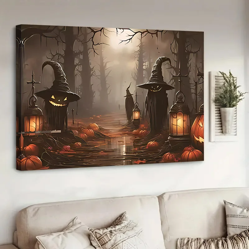 Картина на холсте в готическом стиле с рамкой