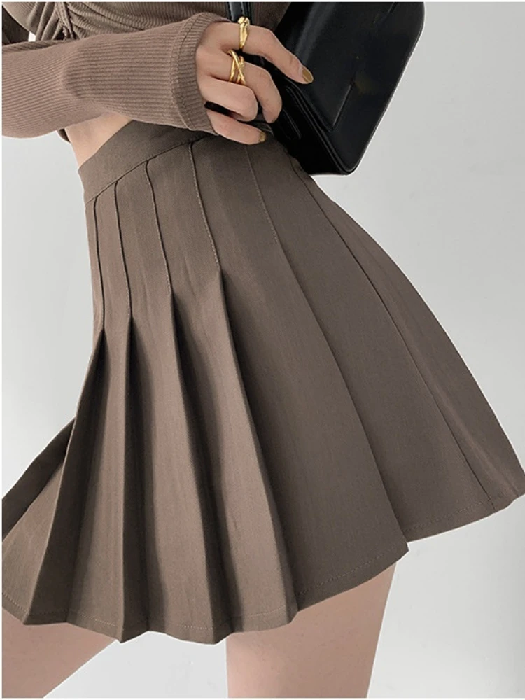 Spring Autumn 2023 Girls' Pleated Skirt JK Uniform Outdoor Sex Skirt 	 y2k Versatile Half Skirt Short Fall Inside A-line Skirt