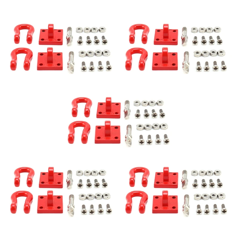 

10Pcs Front Rear Bumper Rescue Trailer Hook & Mount Set For Wpl Rc Car Truck Light Weight Cool And Durable Parts