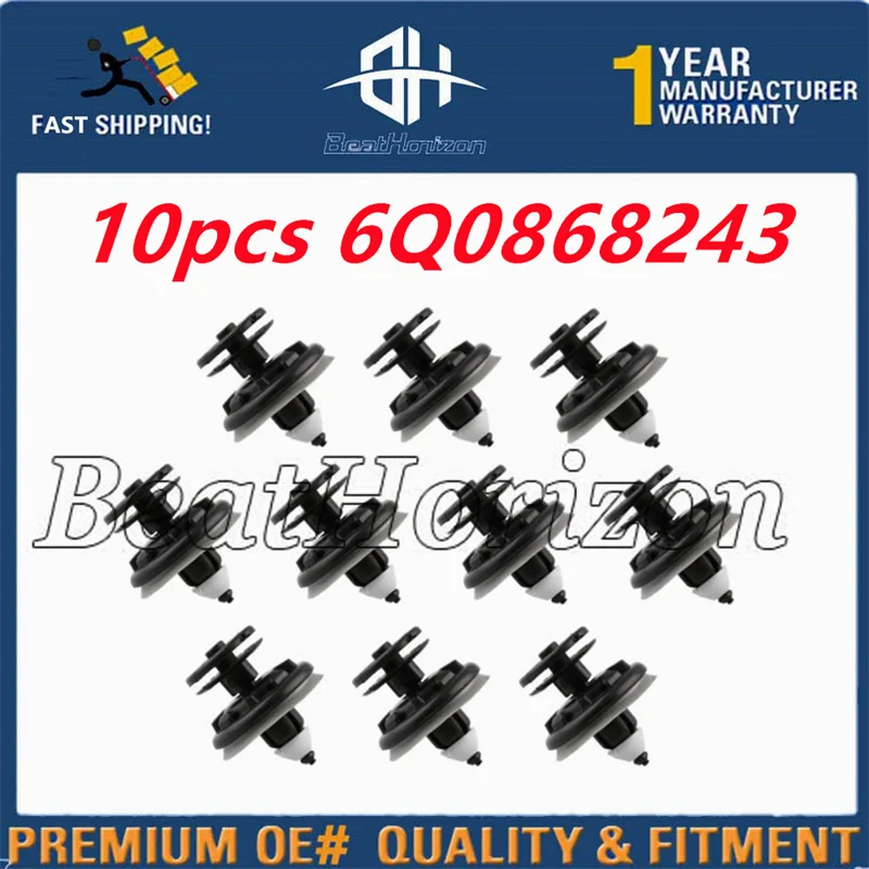 10X Interni Door Trim Panel Card Clips 6 Q0868243 Per Vw Volkswagen Touran Tiguan Golf Passat Polo Car Rivetti In Plastica Elementi Di Fissaggio