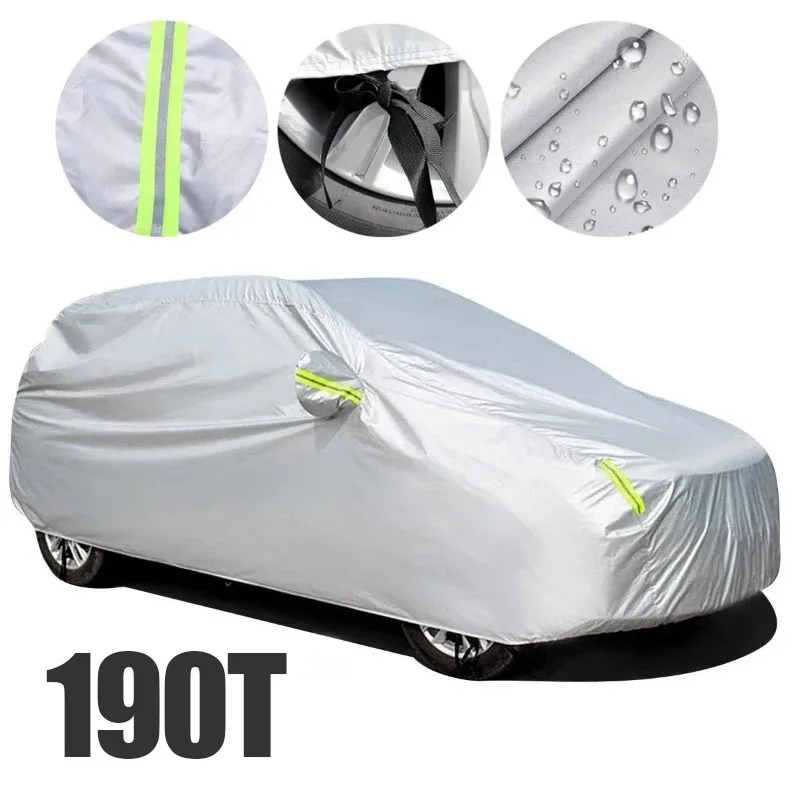 Автомобильный чехол для внедорожника 190T полные чехлы со светоотражающей полосой