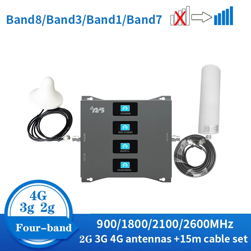 Kup Wzmacniacz Sygnału 2G 3G 4G Wzmacniacz Sygnału Komórkowego 4G Wzmacniacz Komórkowy LTE Band20 800 900 1800 2100 2600 Mobilny Zestaw Repeaterów