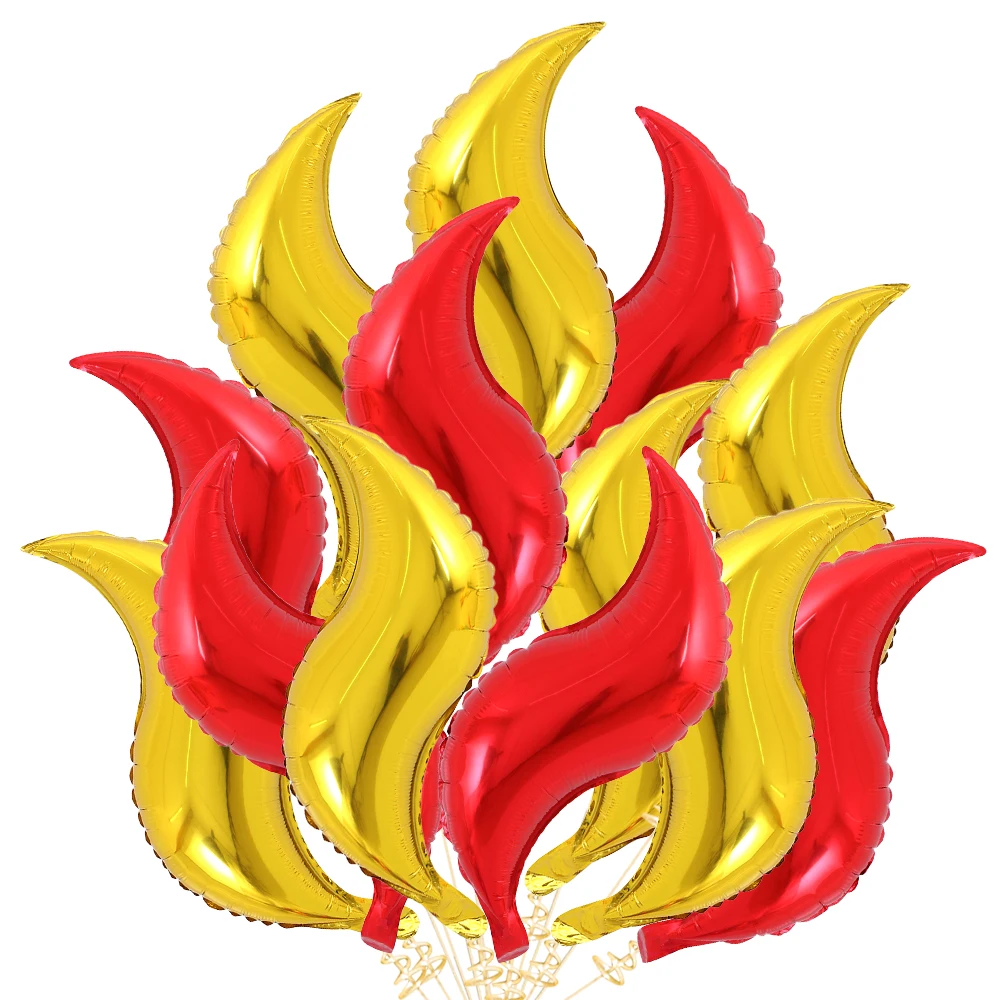 

Fireman Theme Foil Balloons Yellow Orange Red Balloon Baby Shower Decoration Globos Kids Firefighter Birthday Party Supplies