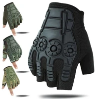 tactical gloves military training army outdoor sport climbing shooting hunting riding cycling fingerless anti skid mittens