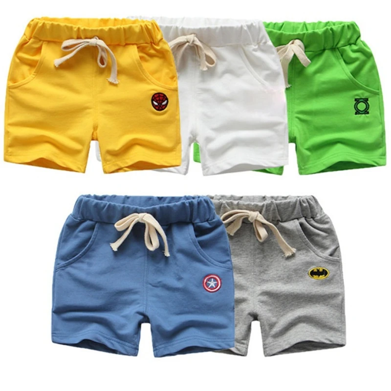 

Boys Shorts Summer Cotton Capris Children's Shorts Marvel spiderman Beach Pants Casual Pants Batman Children's Wear Kids Shorts