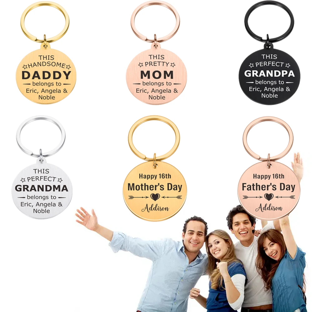 Брелок для ключей дедушка бабушка подарок от детей