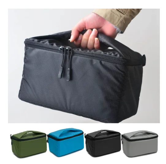 Portable Camera Insert Padded Bag Case Pouch Holder Shockproof with Dividing Partition for DSLR Sony Canon Nikon Pentax