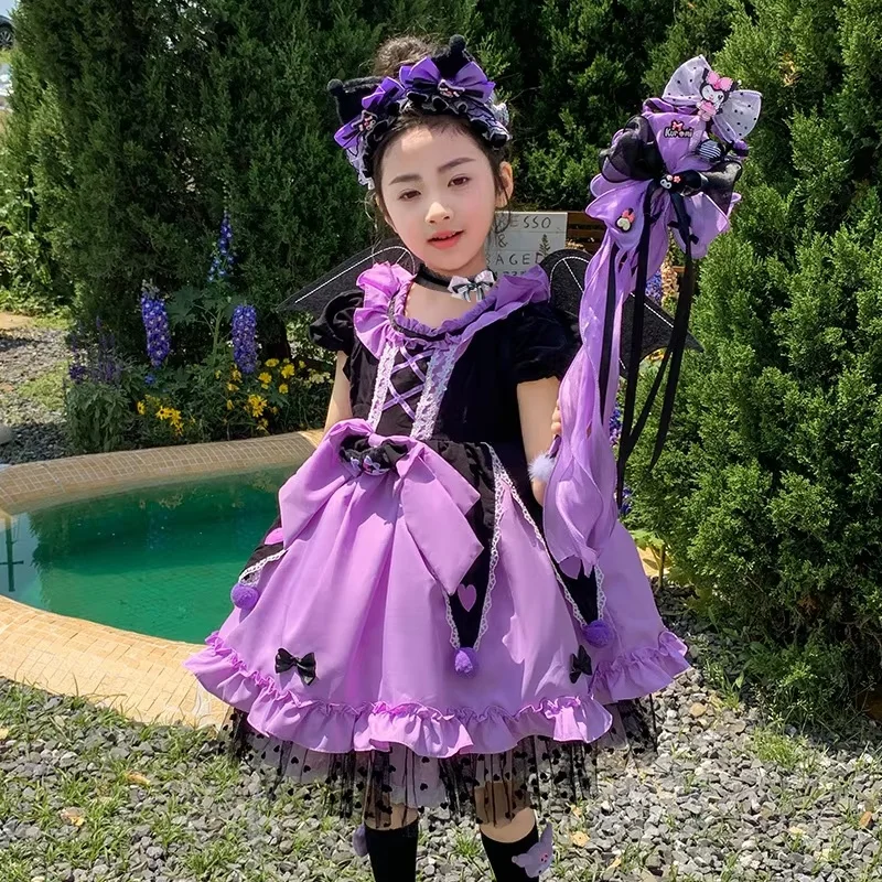 Платье Kuromi В Стиле Принцессы лолита Для Девочек Комплект Школьной Формы С