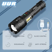 led strong light flashlight outdoor super bright usb charging is suitable for mountaineering camping and fishing