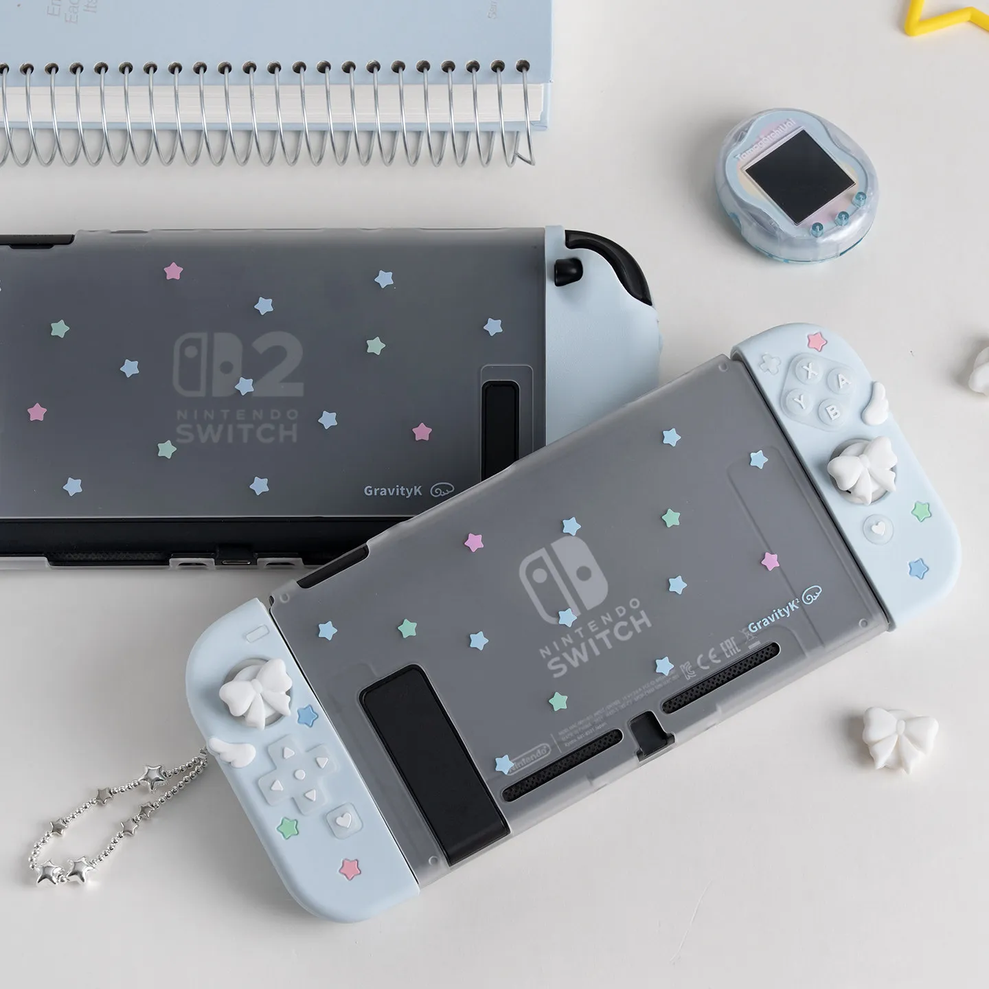 Фото Милый защитный чехол Ns2 Oled Star Bow Wing для Nintendo Switch Switch Oled Ns, мягкий силиконовый чехол для контроллера Joy Con №3